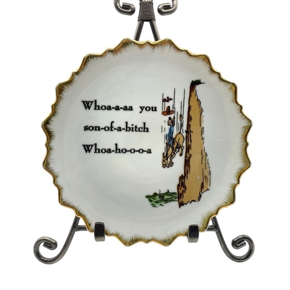 Vintage W.N. Co Ceramics Cartoon "Whoa You SOB" Decorative Plate - Picture 7 of 7